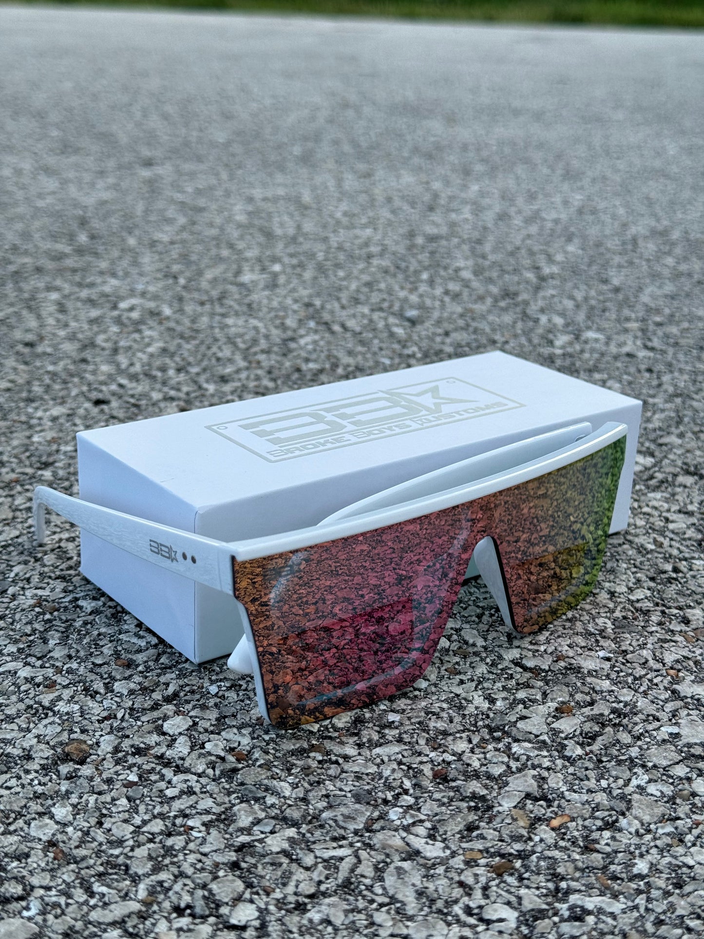 Pink Lens White Frame