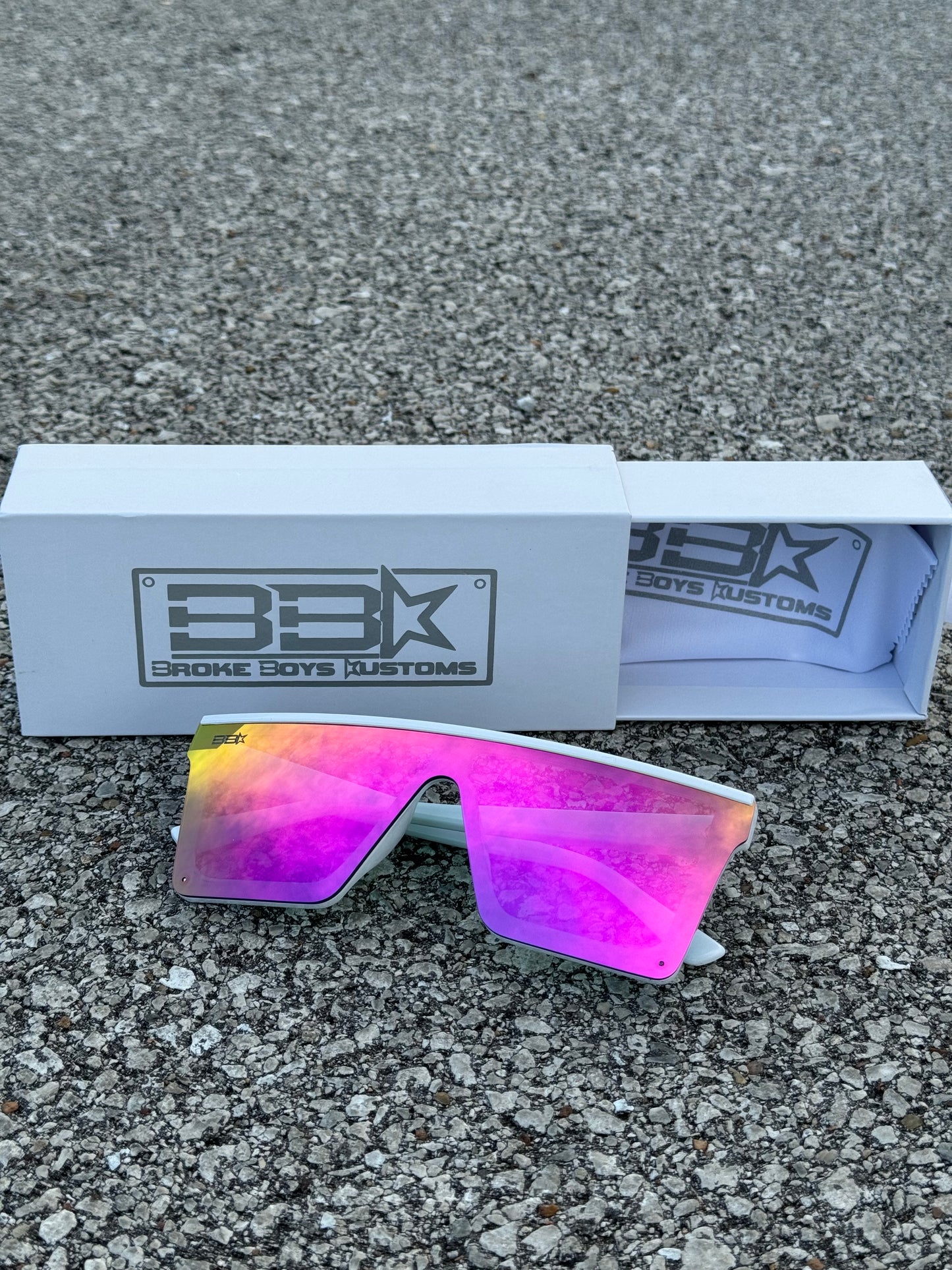 Pink Lens White Frame