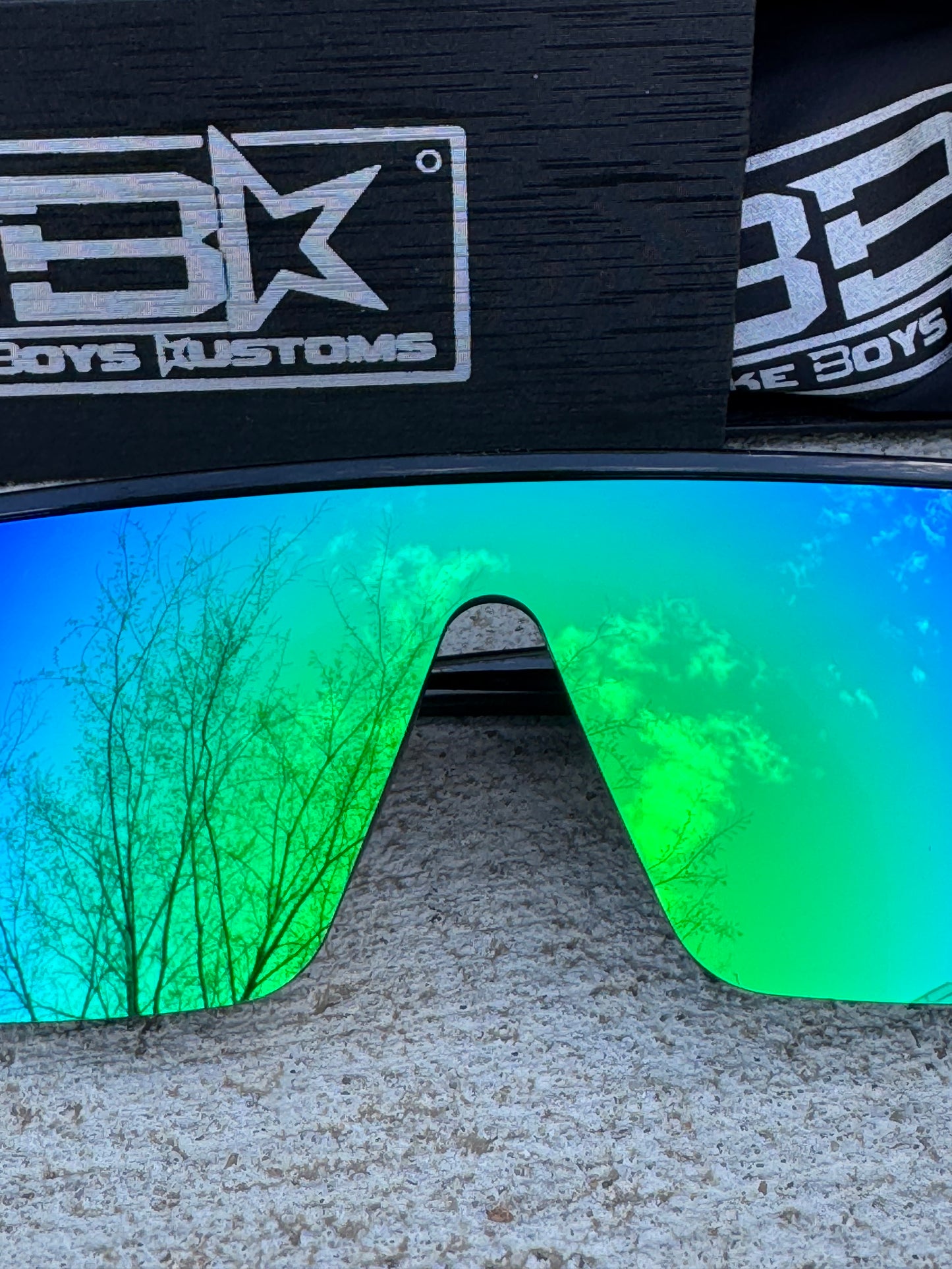 SAFETY Green/Blue Lens Black Frame