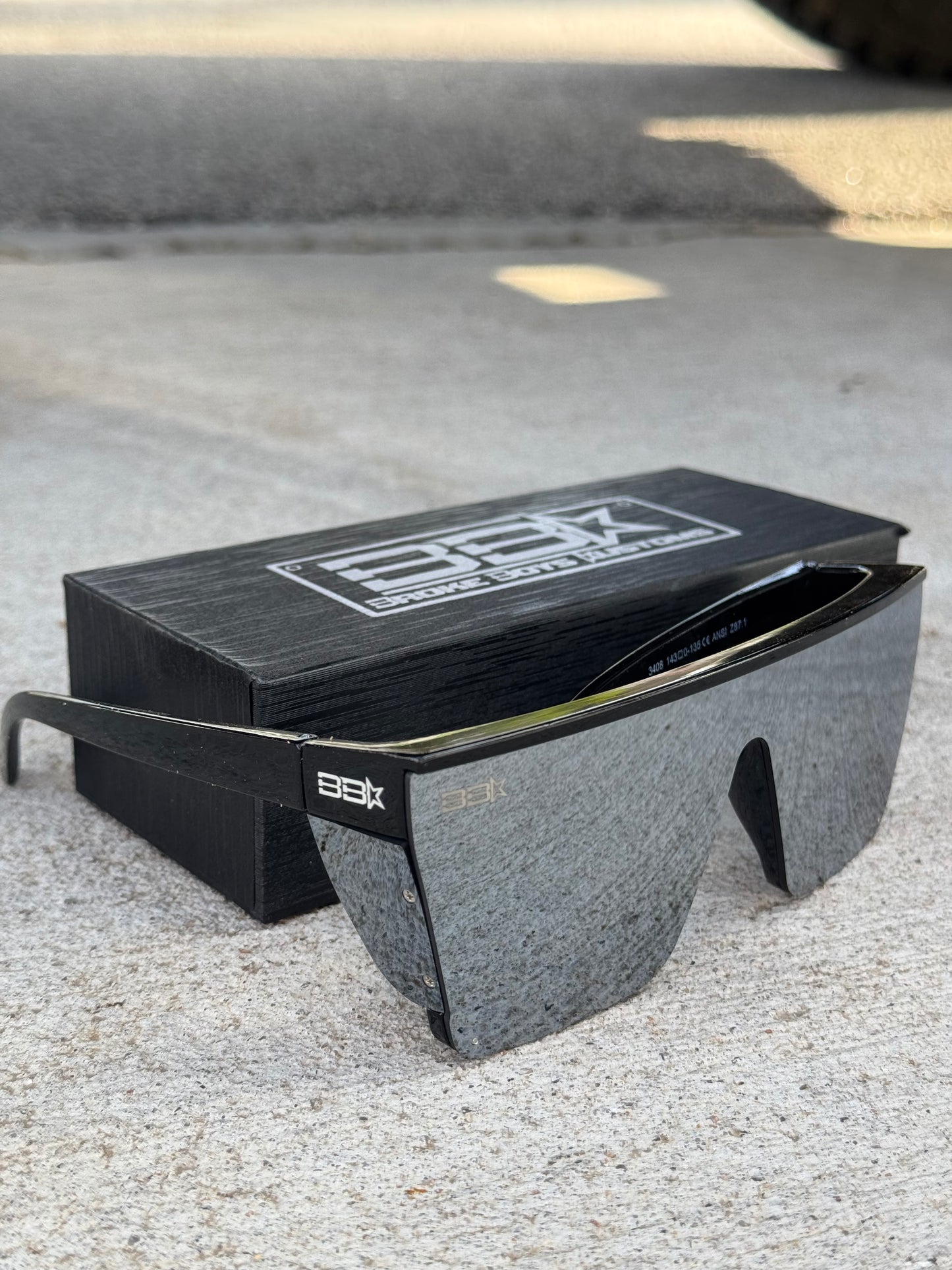 SAFETY Silver Lens Black Frame