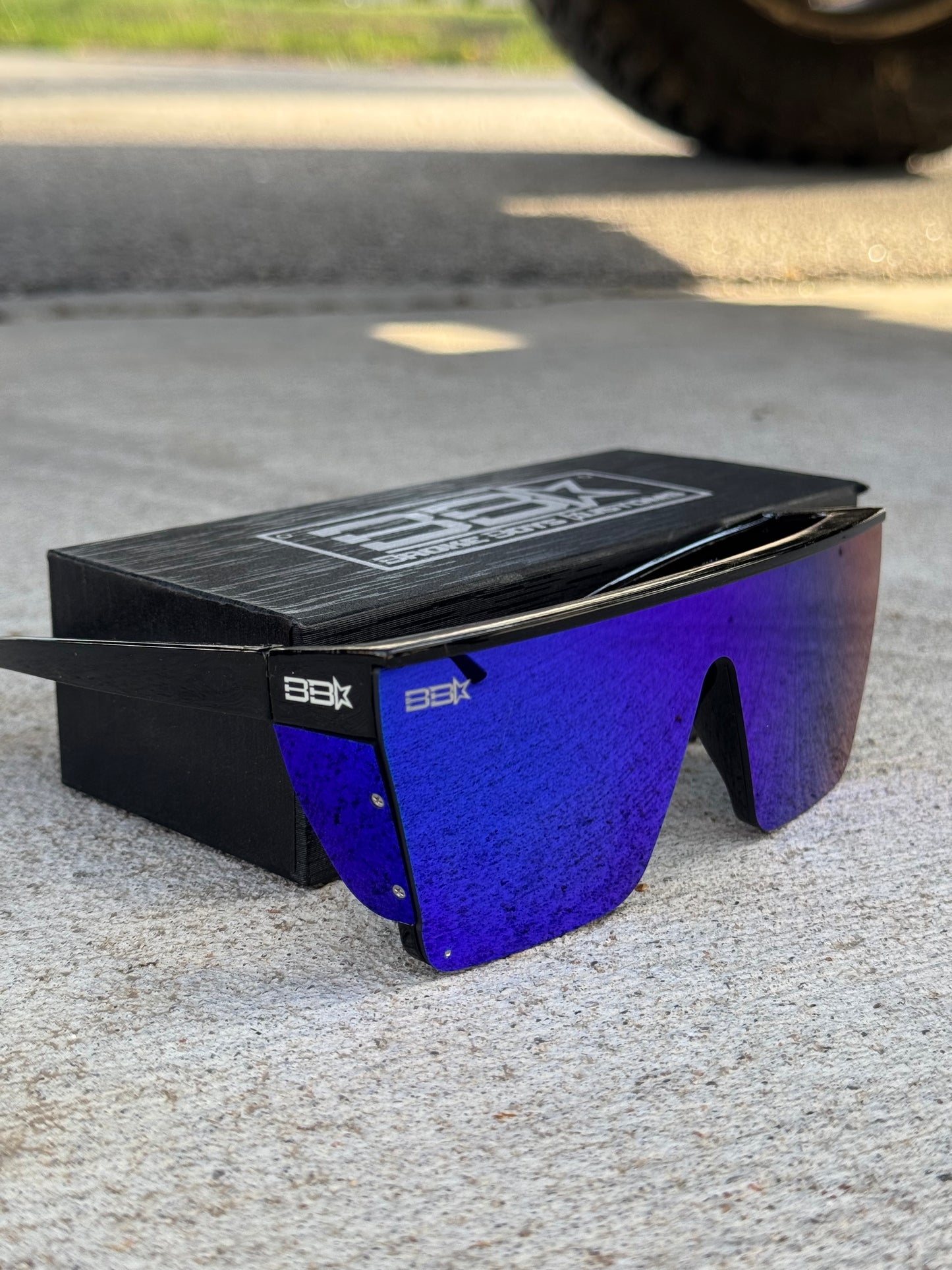 SAFETY Green/Blue Lens Black Frame