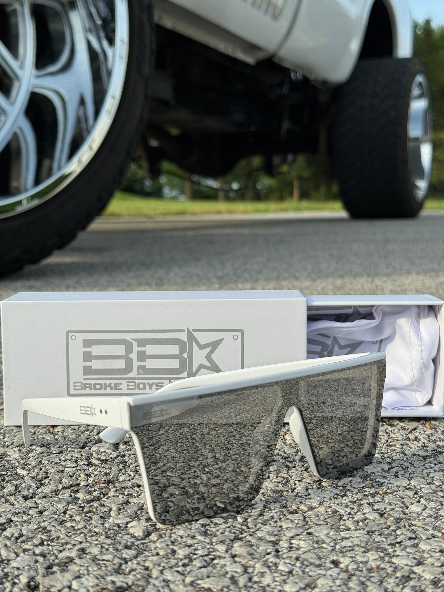 Silver Lens White Frame