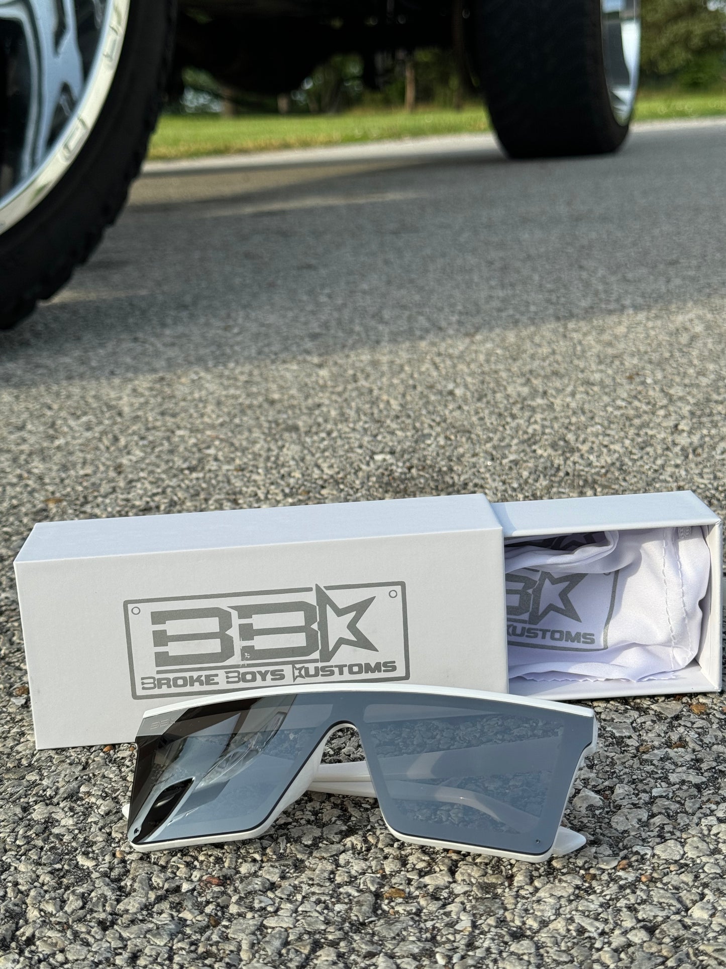 Silver Lens White Frame