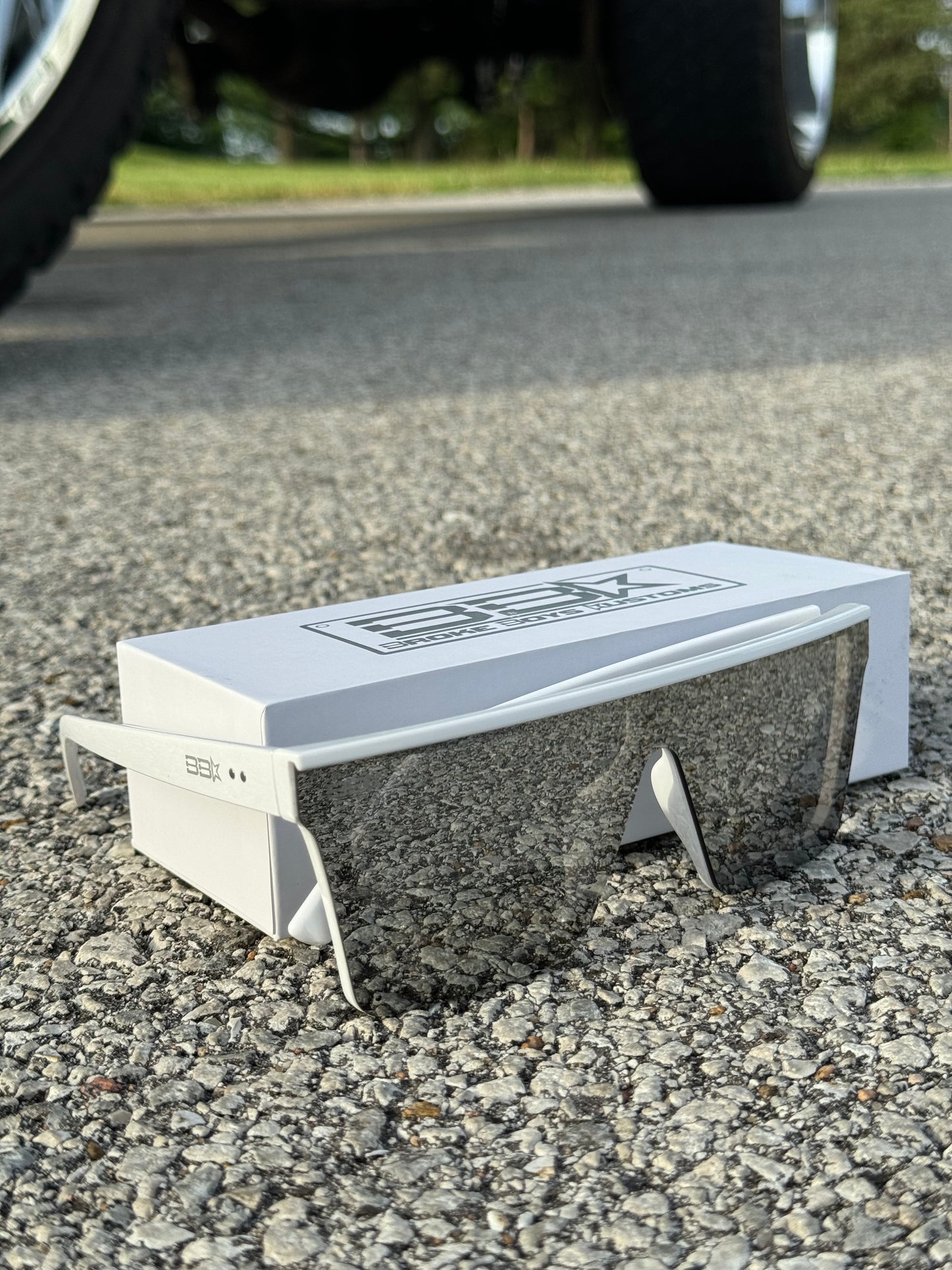 Silver Lens White Frame