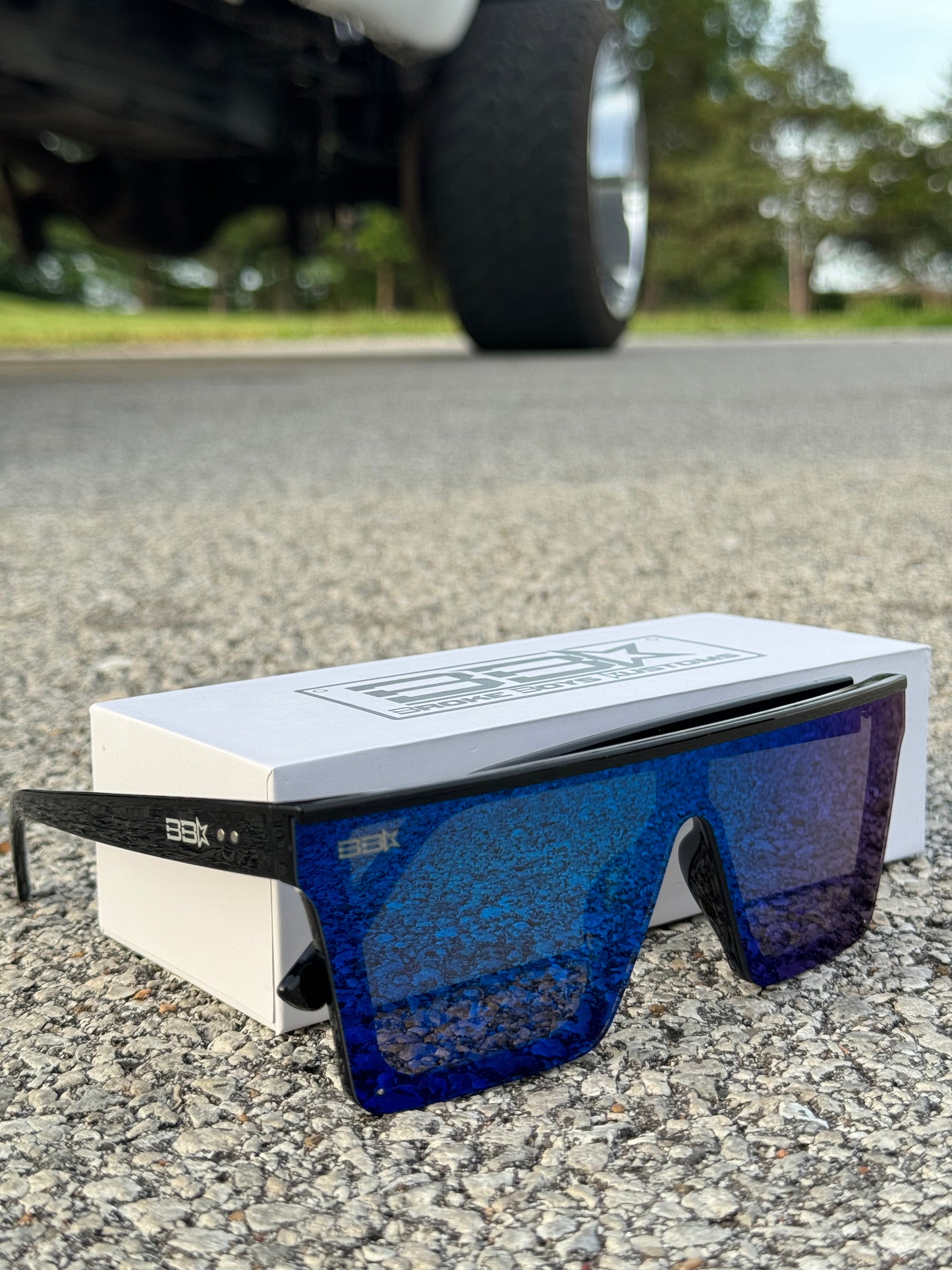 Blue Lens Black Frame