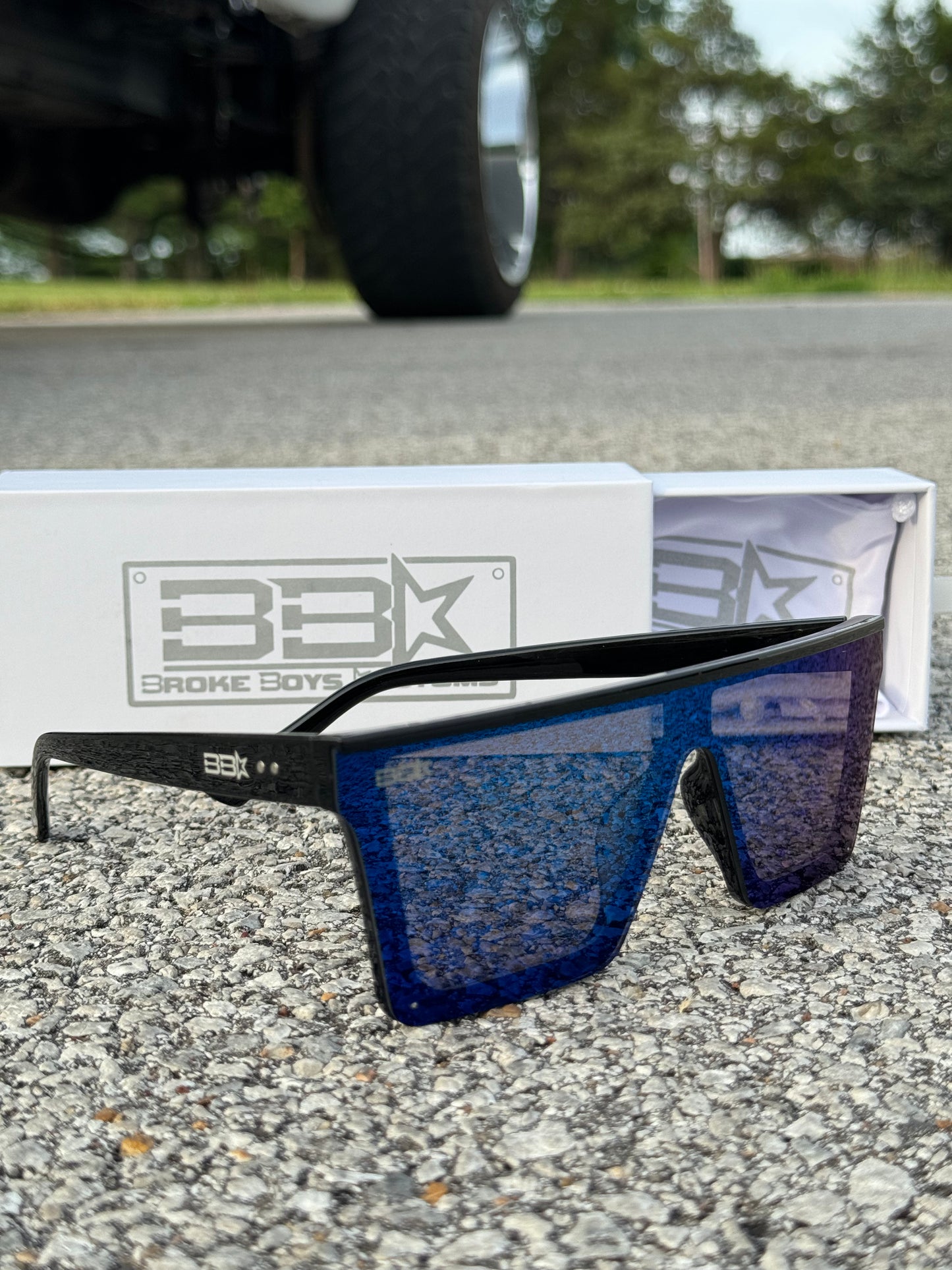 Blue Lens Black Frame