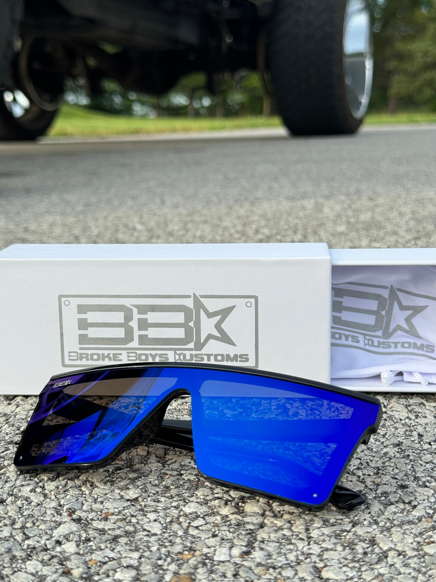Blue Lens Black Frame